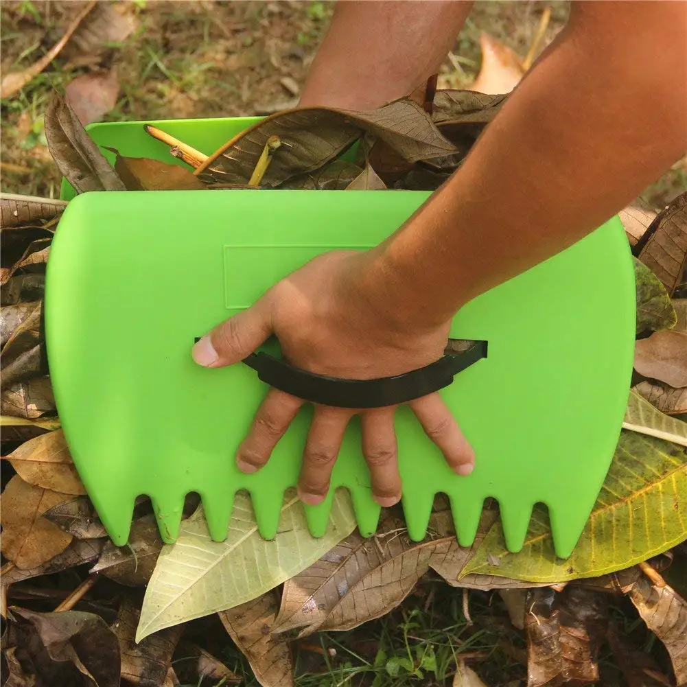 Durable Leaf Scoops for Picking Up Leaves ORIENTOOLS Ergonomic Yard Hand Rakes Grass Clippings and Garbage and More