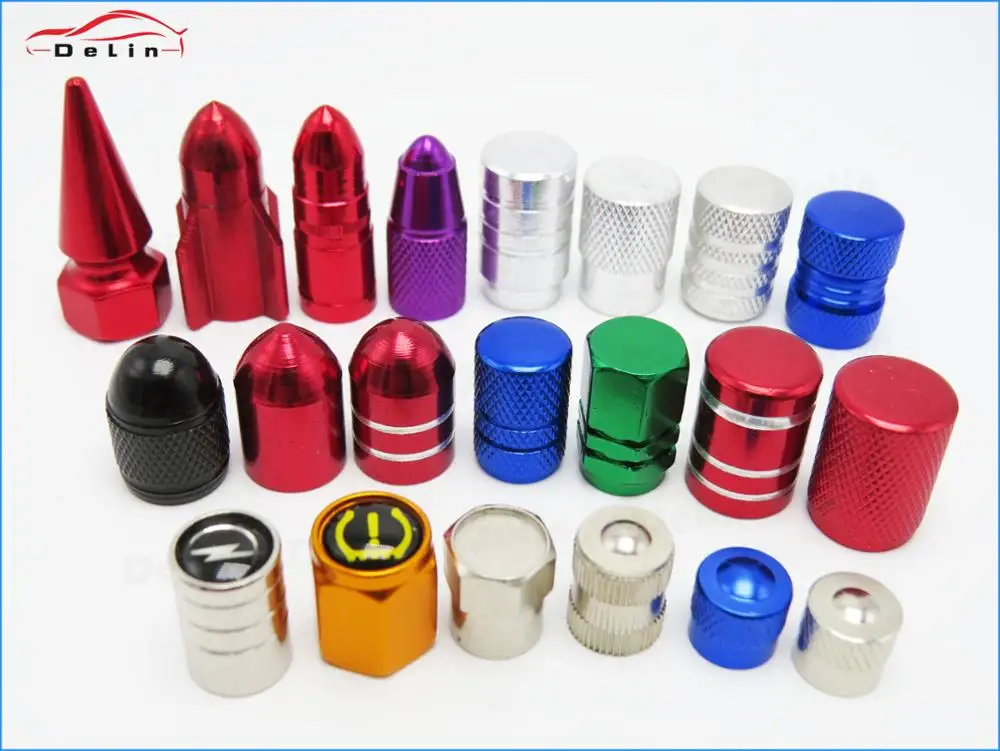 Custom Tire Valve Stem Caps Black With Car Logo Wheel Valve Dust Proof Cover Air Tyre Valve Caps