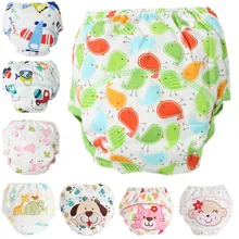 Baby learning pants waterproof panties 100% baby cotton training pants embroidery baby diaper trousers