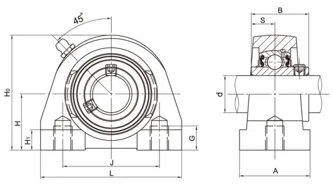 SSUCPA208A All Stainless Steel Tapped Base Pillow Block Bearings Inch ...