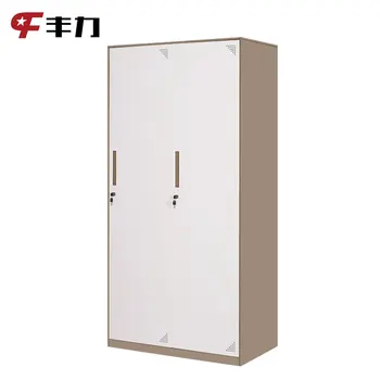 Wholesale Furniture Hanging Rod Metal 2 Door Locker Wardrobe