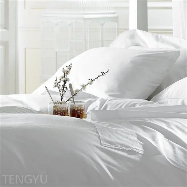 Tengyu 5 Star Hotel White Bedding Set 100 Cotton Egyptian Cotton