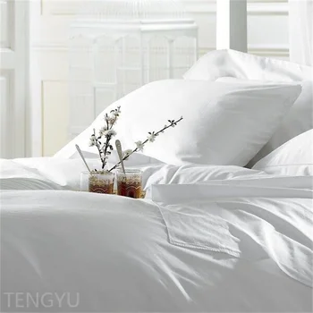 Tengyu 5 Star Hotel White Bedding Set 100 Cotton Egyptian