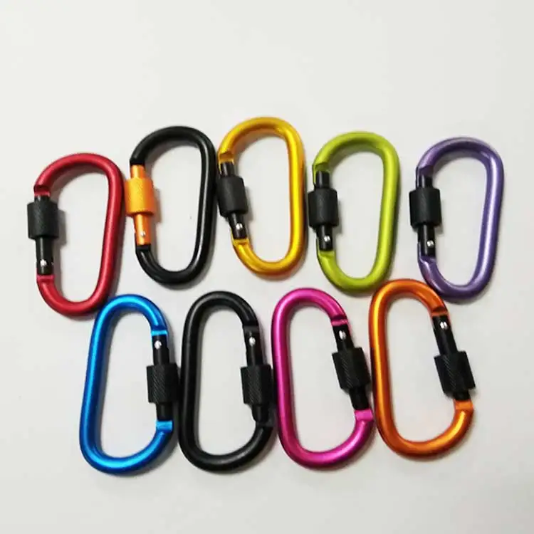 High Quality Aluminum Carabiners Screw Lock Colorful Carabiner Clips ...