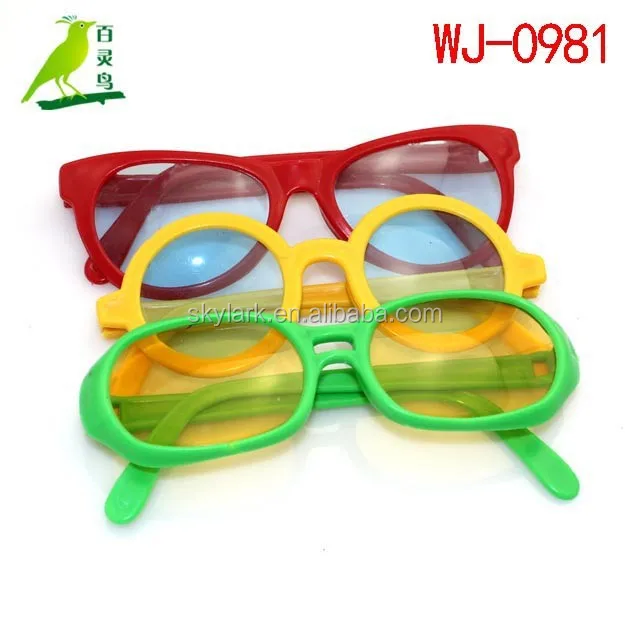 plastic toy glasses