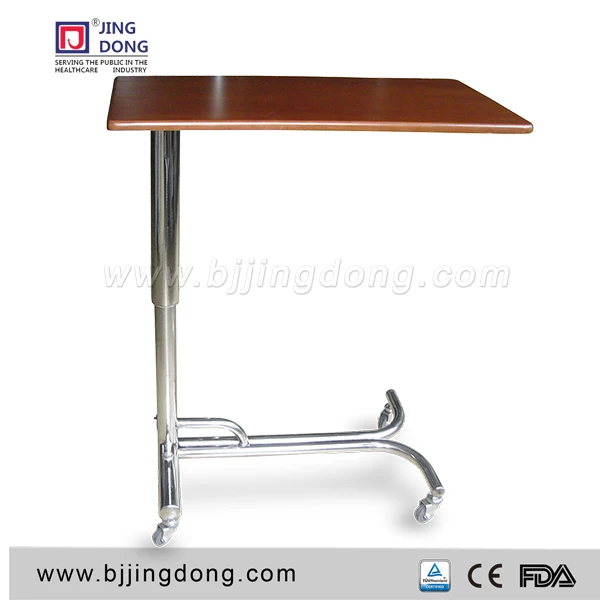 Medical Bedside Tables Hospital Tray Table Over Bed With Wheels