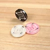 4 hole round glitter craft custom fancy shirt button with rhinestone