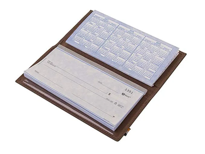 Vintage Leather Checkbook Cover With Register Holder Buy High Quality