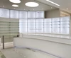 Customized painted white wooden display wall cabinet for pharmacy shop medicine display