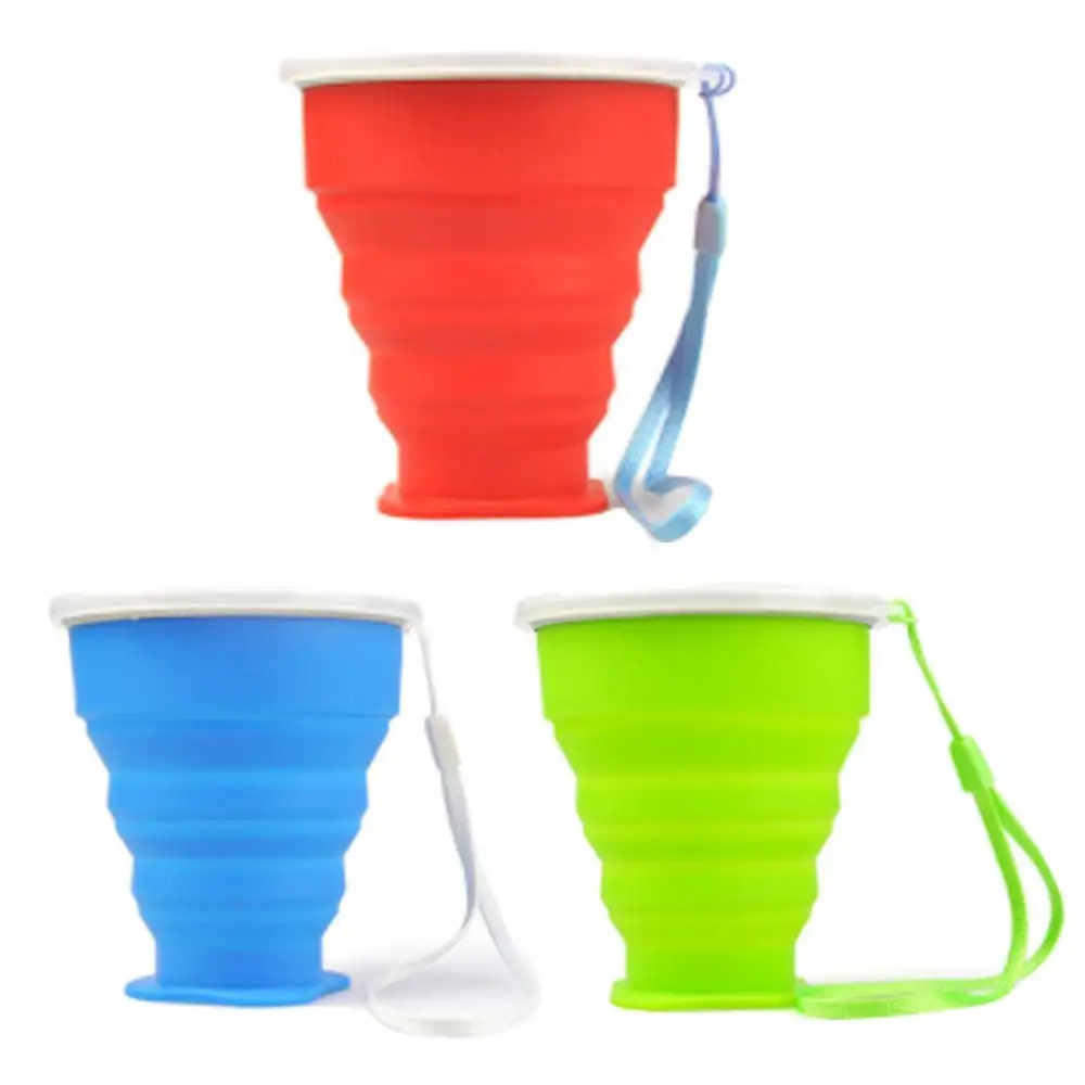 Green Sikye Portable Silicone Collapsible Folding Cup Drinking Cup for Travel Camping Hiking