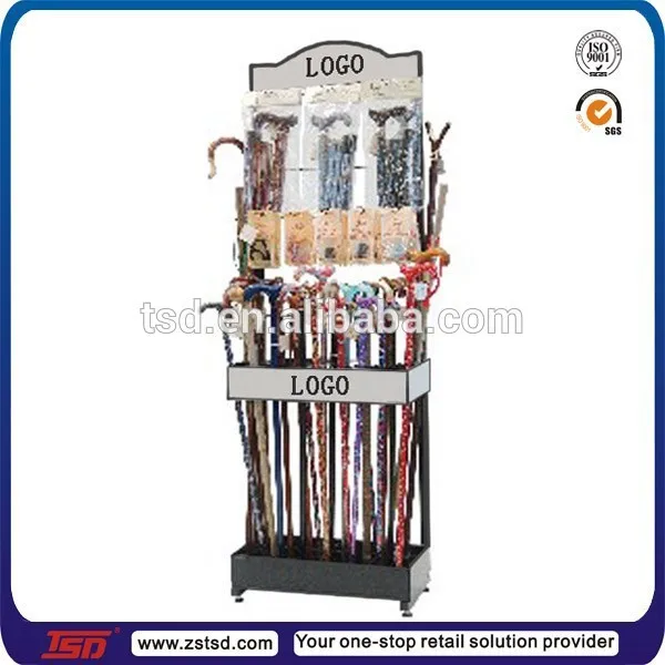 Custom Store Floor Metal Medical Crutches Product Display Stand/walking