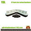 YDL Outdoor furniture Garden l shaped rattan sofa sets