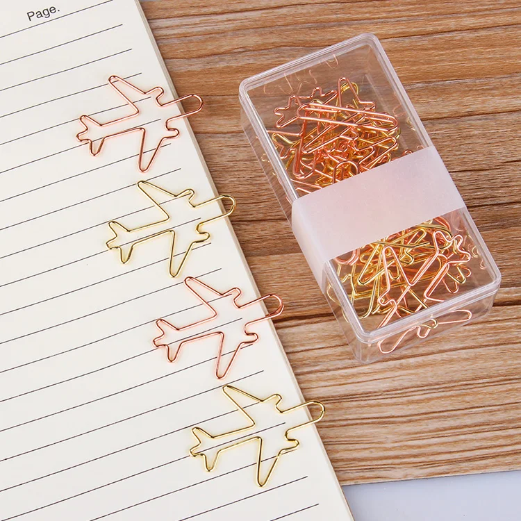 Custom Shape Unique Decorative Gold Rose Metal Flat Paper Clips Buy