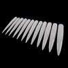 Cheap Price High Quality French Cusp Sharp Stiletto Nail Tips 10 Sizes Half Cover Extra Long Salon Nail Tips