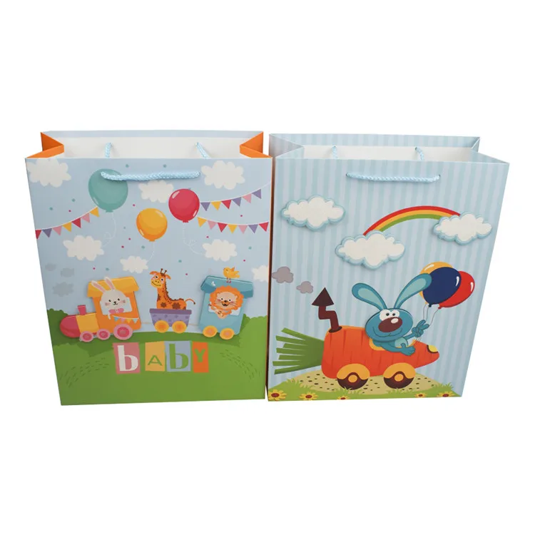 Factory price promotional boutique 3D animals pattern shopping paper bag
