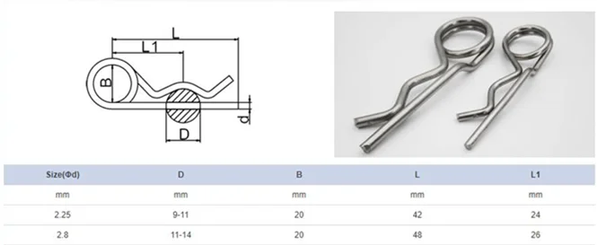 304/316 Stainless Steel R Shape Spring Cotter Pin, Split Pins| Alibaba.com