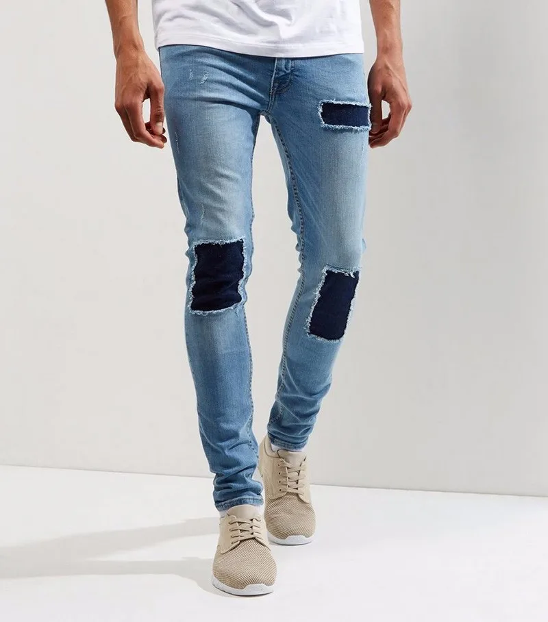 China Factory Mens Fancy Denim Super Skinny Scratch Washed Jeans - Buy ...