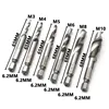 6pc HSS hex shank thread spiral screw M3-M10 combined machine tap drill bit for metal drilling tapping