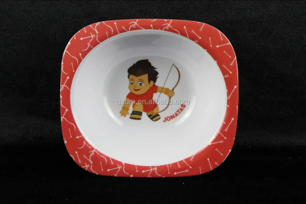 Cute useful with handle melamine kids bowl