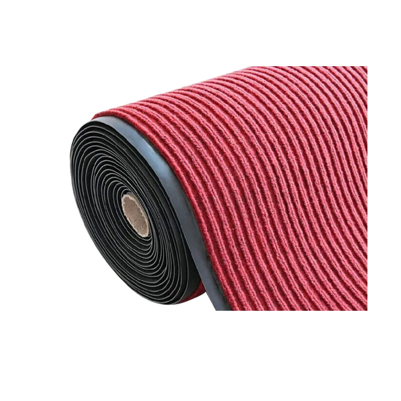 Double Ribbed Dirt Trap Mat Polyester Surface With Pvc Backing