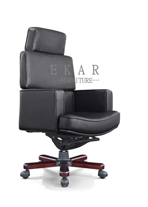 Luxury Leather High Back Office Chair Reddish Brown Executive Chair supplier