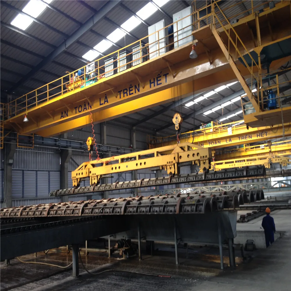 automatic chain conveyor system for precast concrete spun pile mould