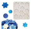 Amazon Hot sale Christmas Snowflake Silicone Snowflake Fondant Cake Chocolate Clay Soft Ceramic Mould DIY Baking