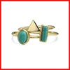 high quality stack 925 silver gemstone turquoise ring