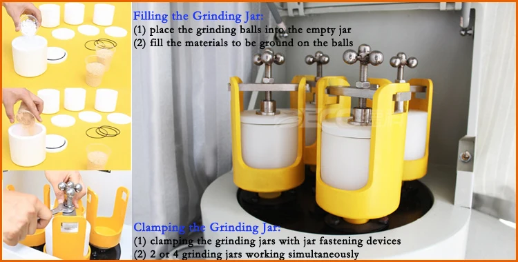 Small Lab Planetary Ball Mill Machine, Portable Ball Grinding Mills