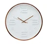 12 inch Simple Design 3D Numbers With Chrome Rose Gold Color Frame Wall Clock