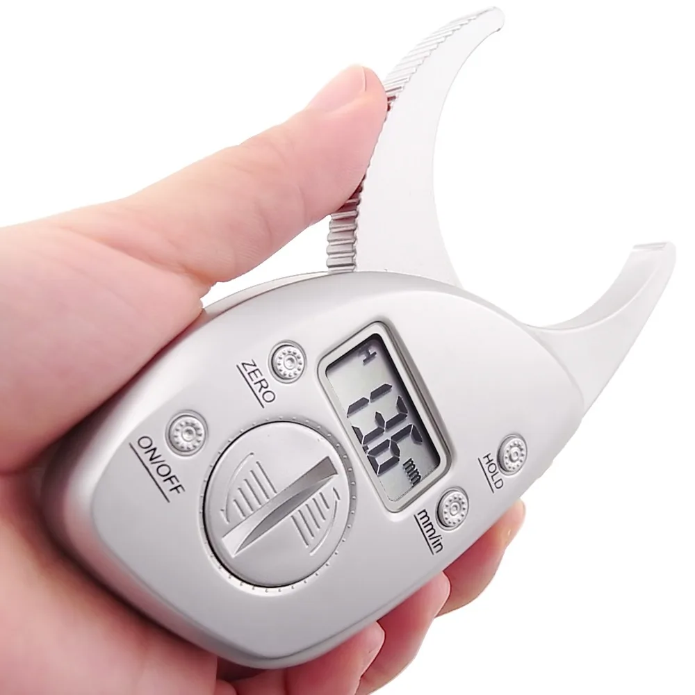 Nova Digital LCD Body Fat Caliper Prega Medição de Espessura 50mm de 2