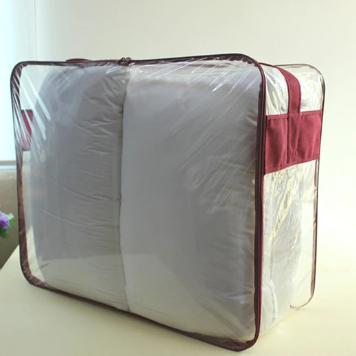 Transparent Plastic Duvet Comforter Packaging Pvc Zipper Storage Bag