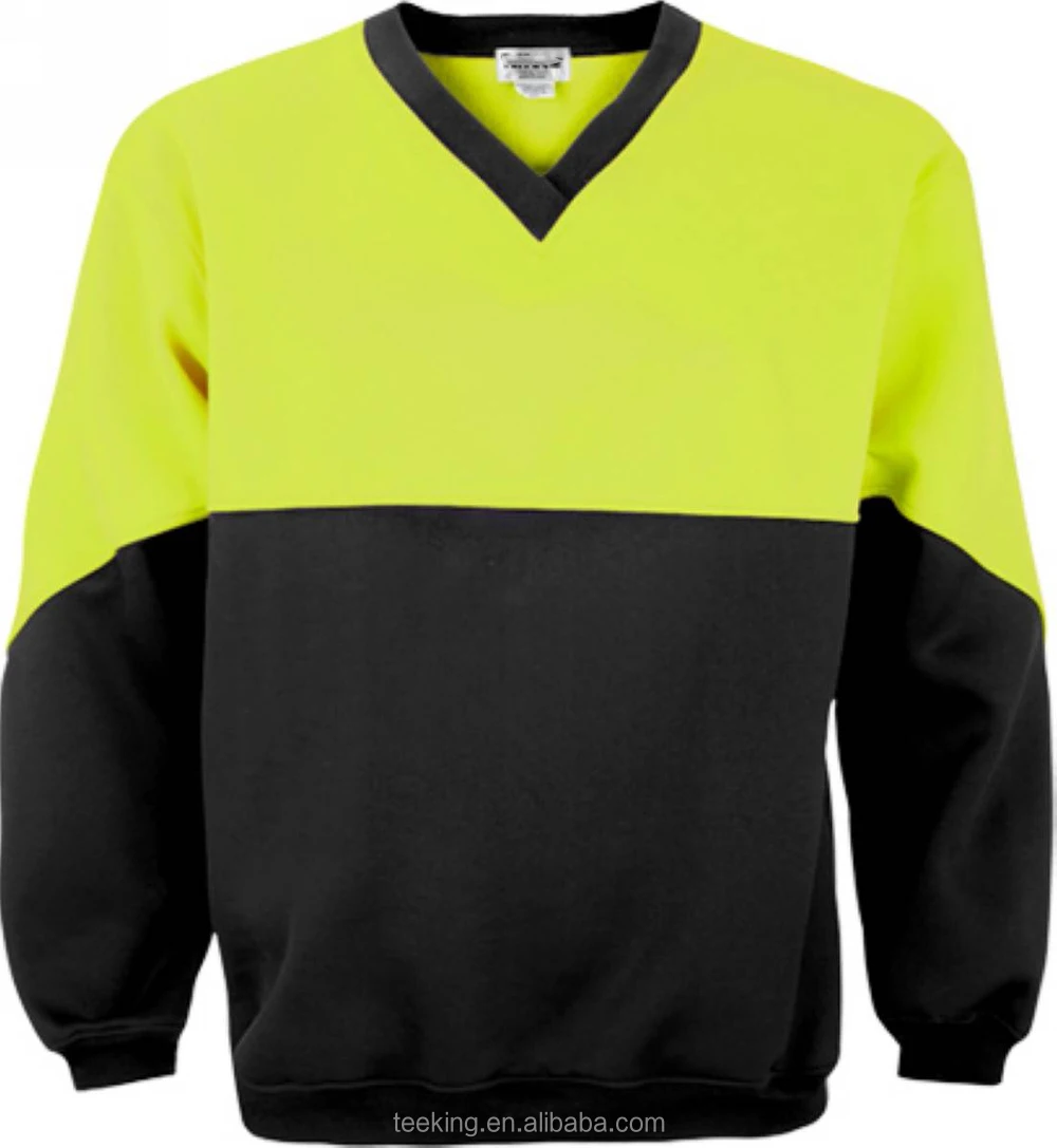 Hi-vis Two Tone Color V Neck Fleece Pullover Sweatshirt - Buy Hi-vis V ...