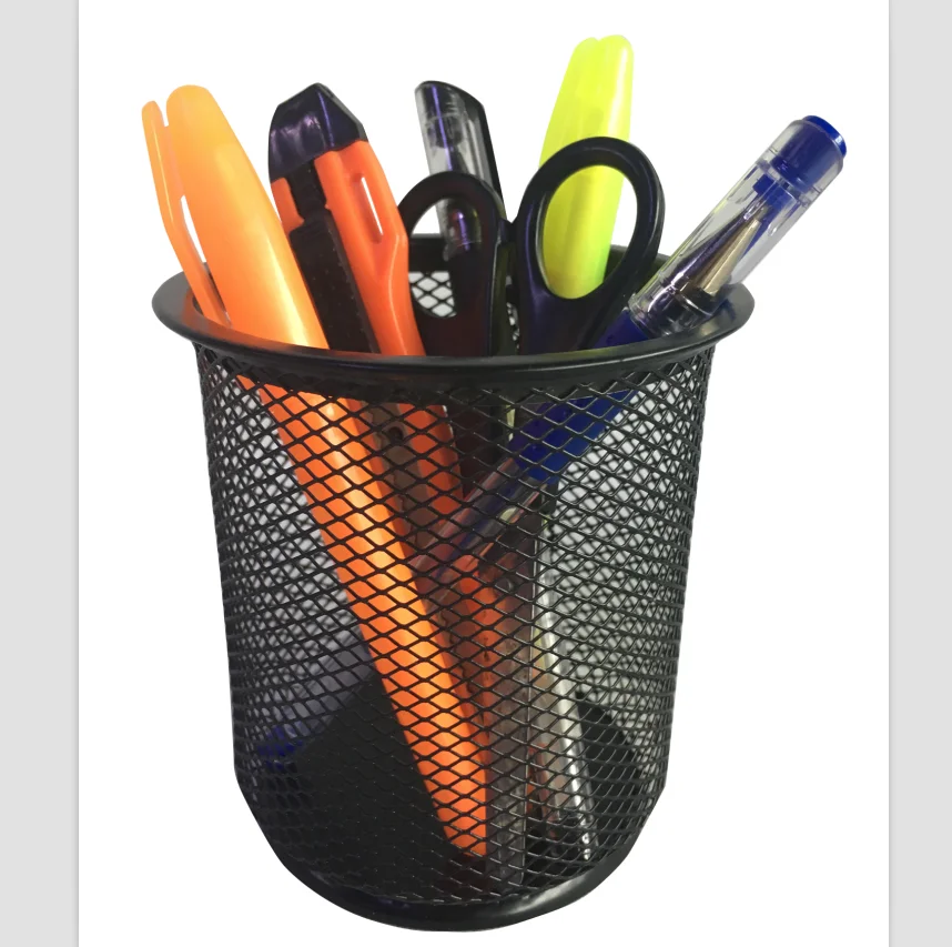 Metal Mesh Purple Round Pen Holder /pencil Holder/colorful Pen Pot Buy Metal Mesh Purple Round