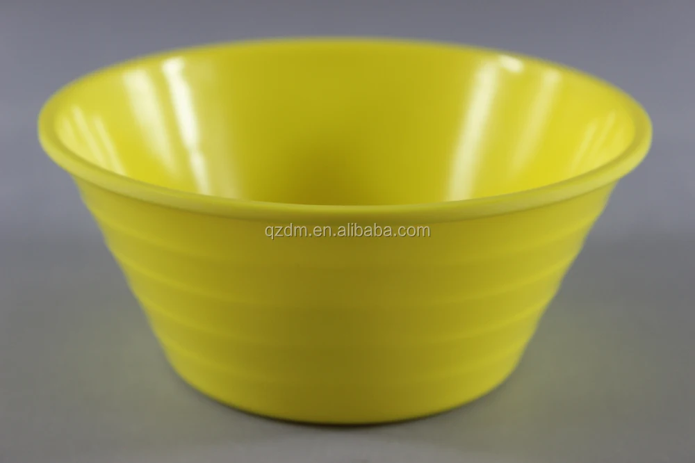 Solid Melamine Salad Bowl,Outside Wavy v Shape Storage Bowl
