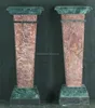 High-end hotel hall decoration hand made dark green onyx pillar