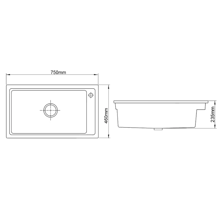 China Manufacturer Black Granite Kitchen Sink