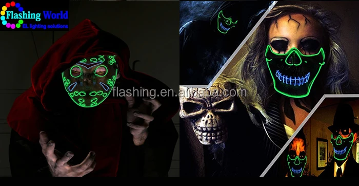 High quality el wire mask, EL Light up Mask,LED Wire Mask