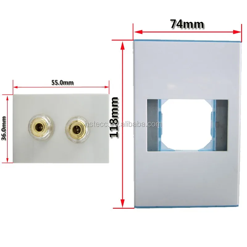 Hifi Speaker Wall Plate Socket 5.1 / 7.1 Sound Channel Home Theatre