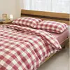100% Egyptian cotton 1200 TC bedding set King size light red color fitted sheet Israel size 4 pieces bedding set customize