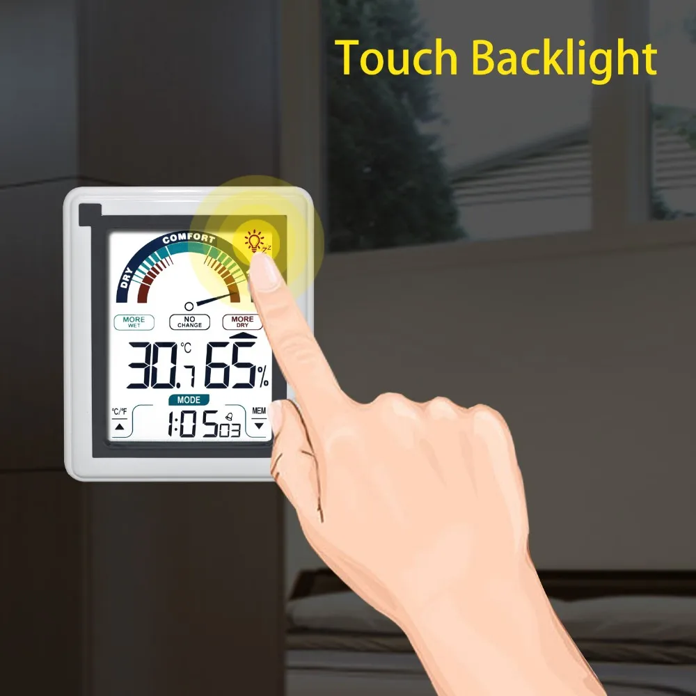 Cutely Transparent Digital Lcd Display Small House Shape Home Bath