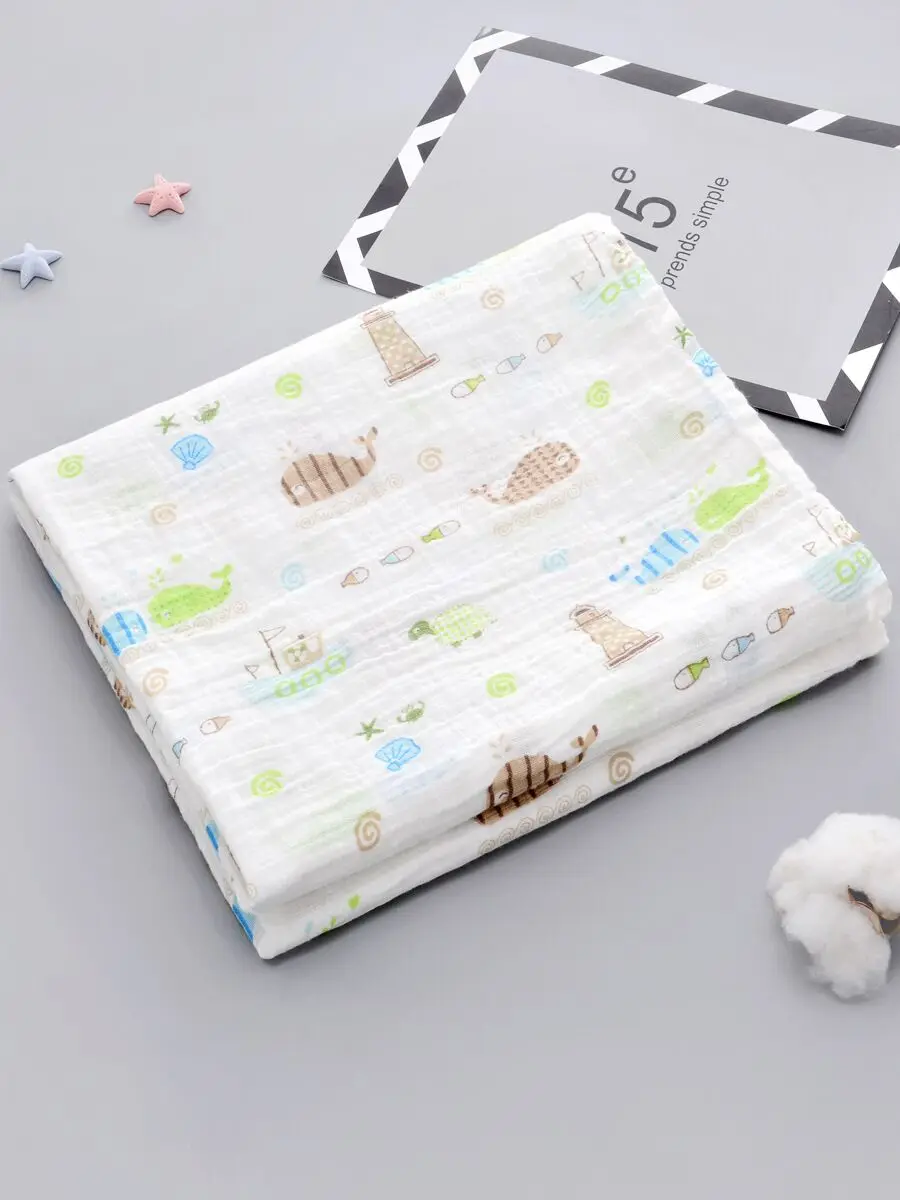 Promotion Organic Cotton Baby Muslin Wraps Reusable Swaddle Blankets