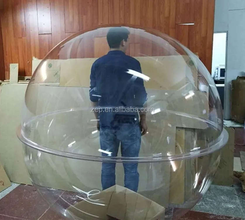 Plastic Sphere Container For Cover Packing Clear Acrylic Hemisphere ...