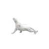 Leopard Wholesale Home Decor Porcelain Small White Figurine Ceramic Animal Statues Decoration