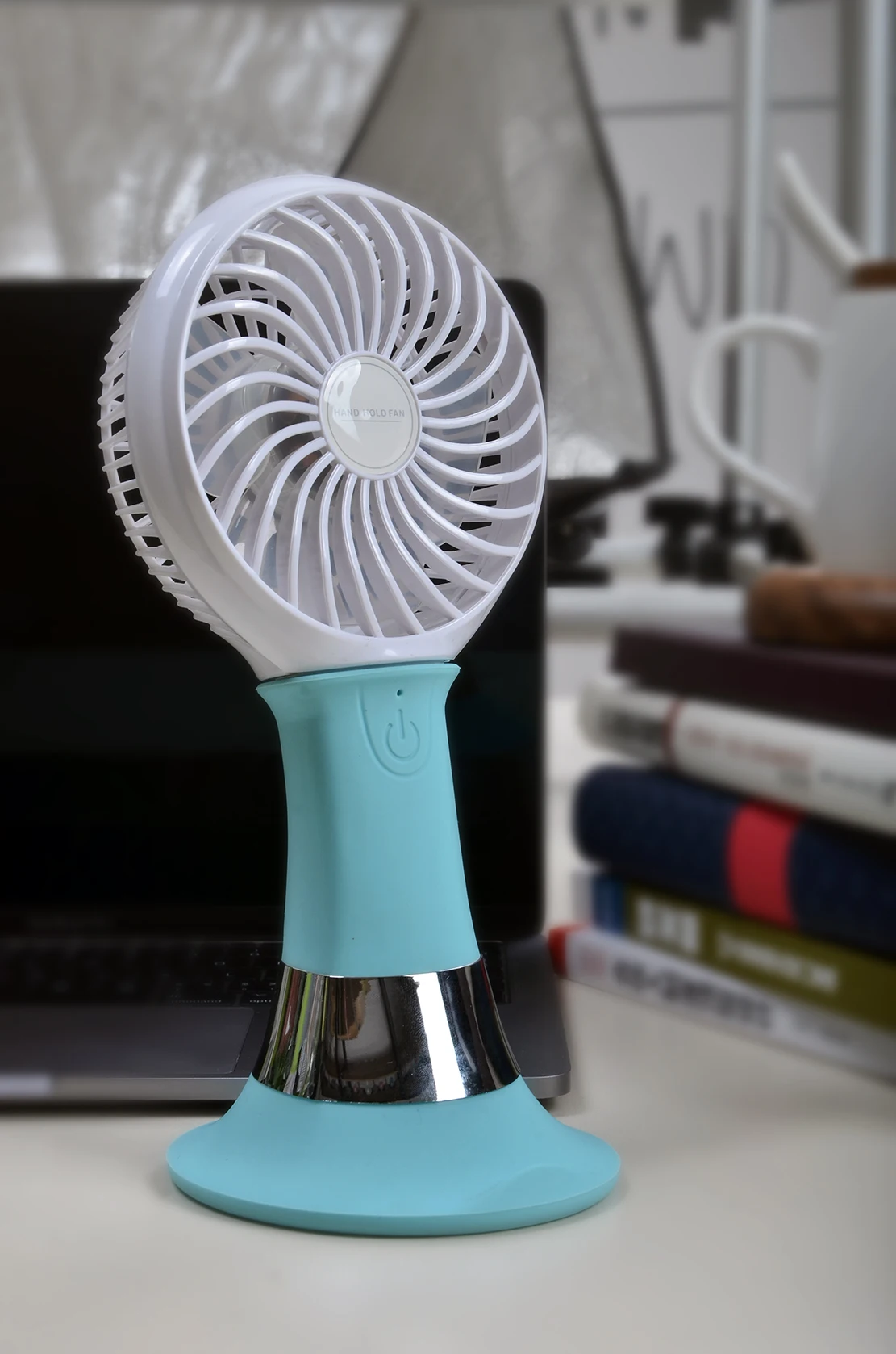 Portable Usb Fan With Led Light And Mobile Phone Stand 3 Speed
