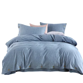 High Quality 100 Linen Home Duvets Cover Set For Home Silid Color