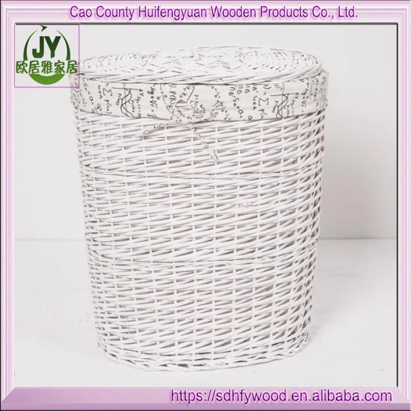 Cheap Wicker Baskets,Storage Willow Laundry Basket With Fabric,Handmade