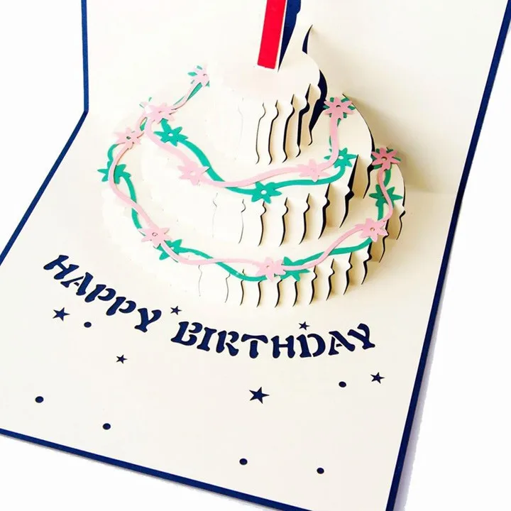 Ywbeyond 3d Handcrafted Origami Birthday Cake Candle Envelope Invitation Card Laser Cut 3d Pop Up Greeting Card Buy 3d Pop Up Greeting Card Handmade Pop Up Greeting Cards 3d Pop Up Greeting Card