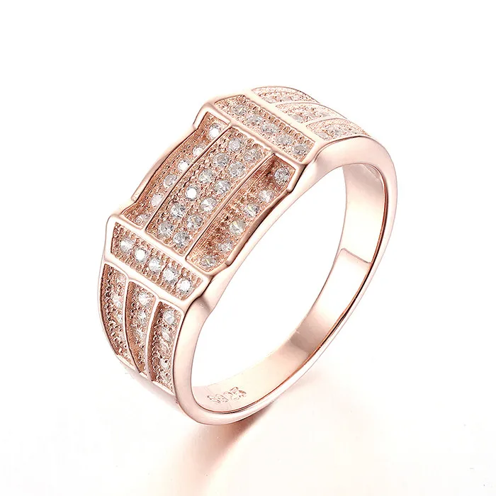 Aaa Cz Paved Gold Rings Without Stones For Women Jewelry Set Srg125r