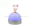 Beautiful analog led laser projection rainbow alarm clock , projector clock